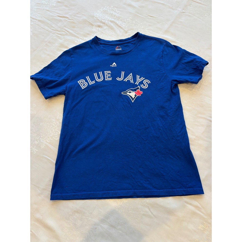 Majestic Blue Jays Josh‎ Donaldson #20 Kids T Shirt Size Large fan gear Baseball
